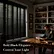 50mm Black Lacquered Herringbone Trapezoidal Corded Paulownia Wood Horizontal Built‑in Blinds, Custom Size Home Blinds
